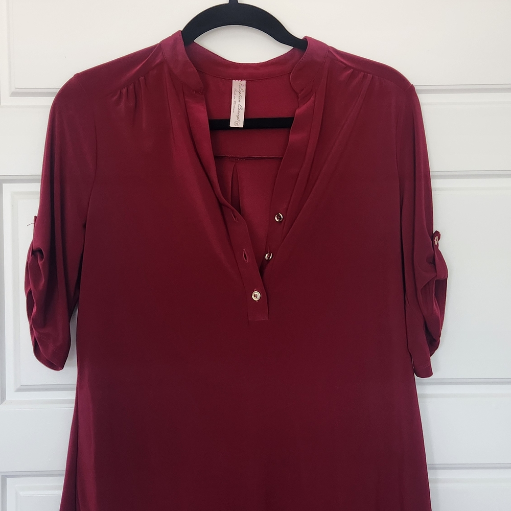 PerSeption Concept Deep Red Blouse